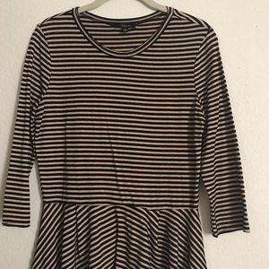 Soprano Blouse with stripe brown and back